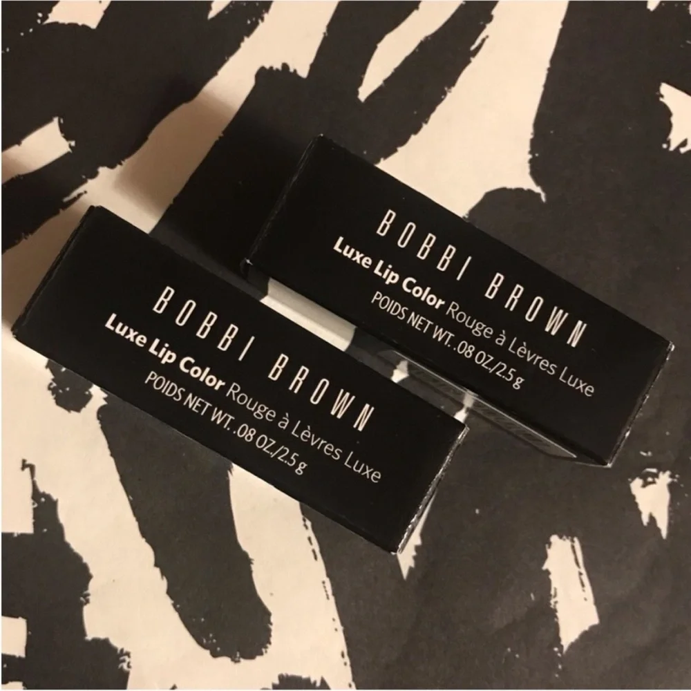 Bobbi Brown Luxe Lip Color Duo in Red Velvet, Deluxe Travel Size 2 x 2.5 g